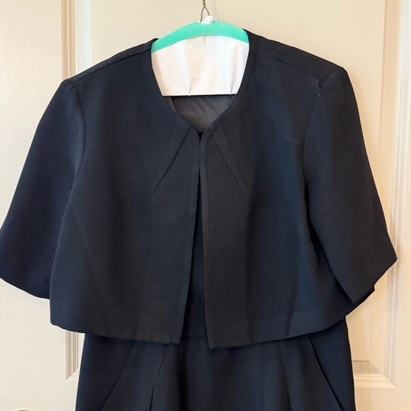 Blue and Black Sleeveless Sheath Midi Dress - Picture 8 of 8